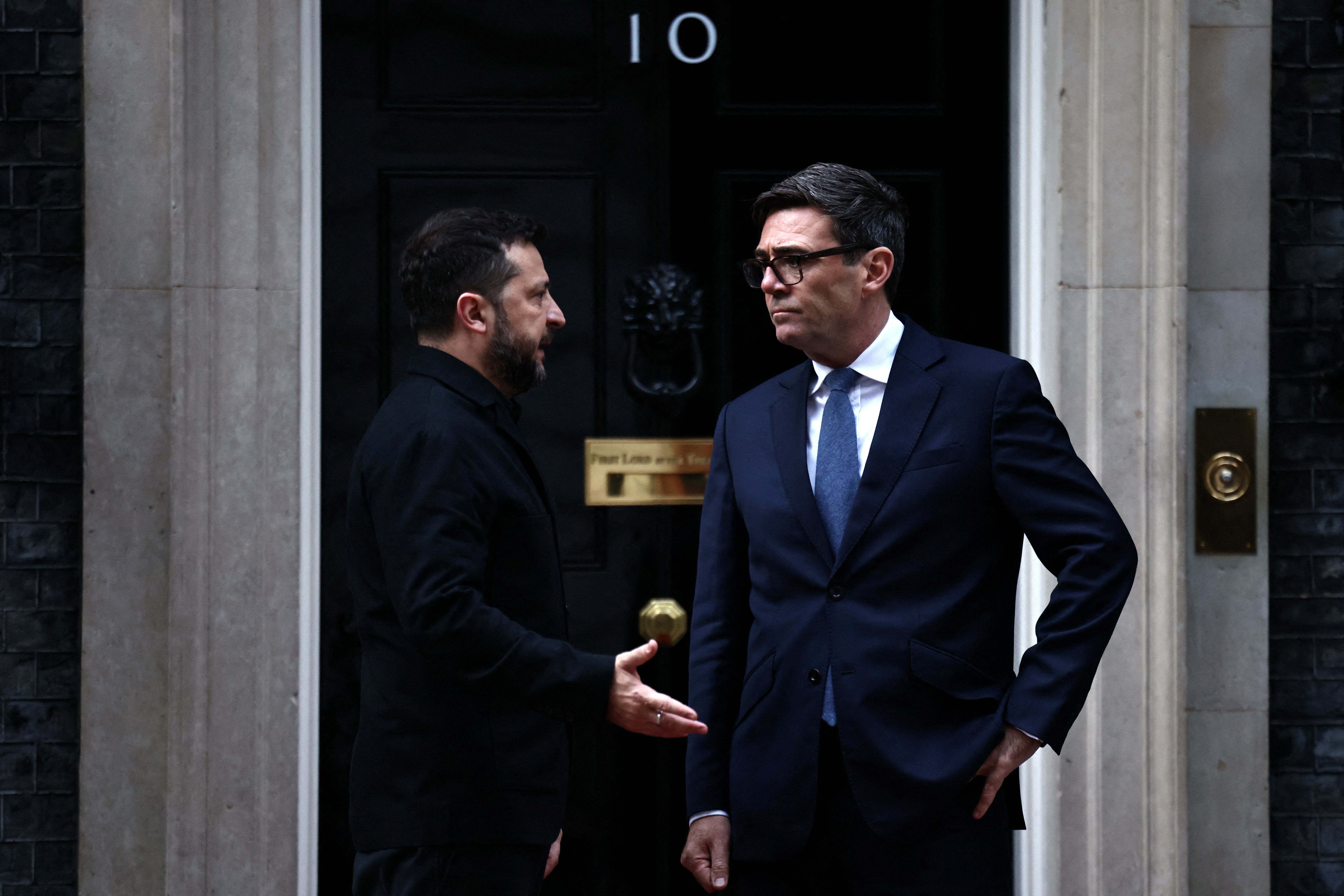 Andy Burnham and Volodymyr Zelenskyy 