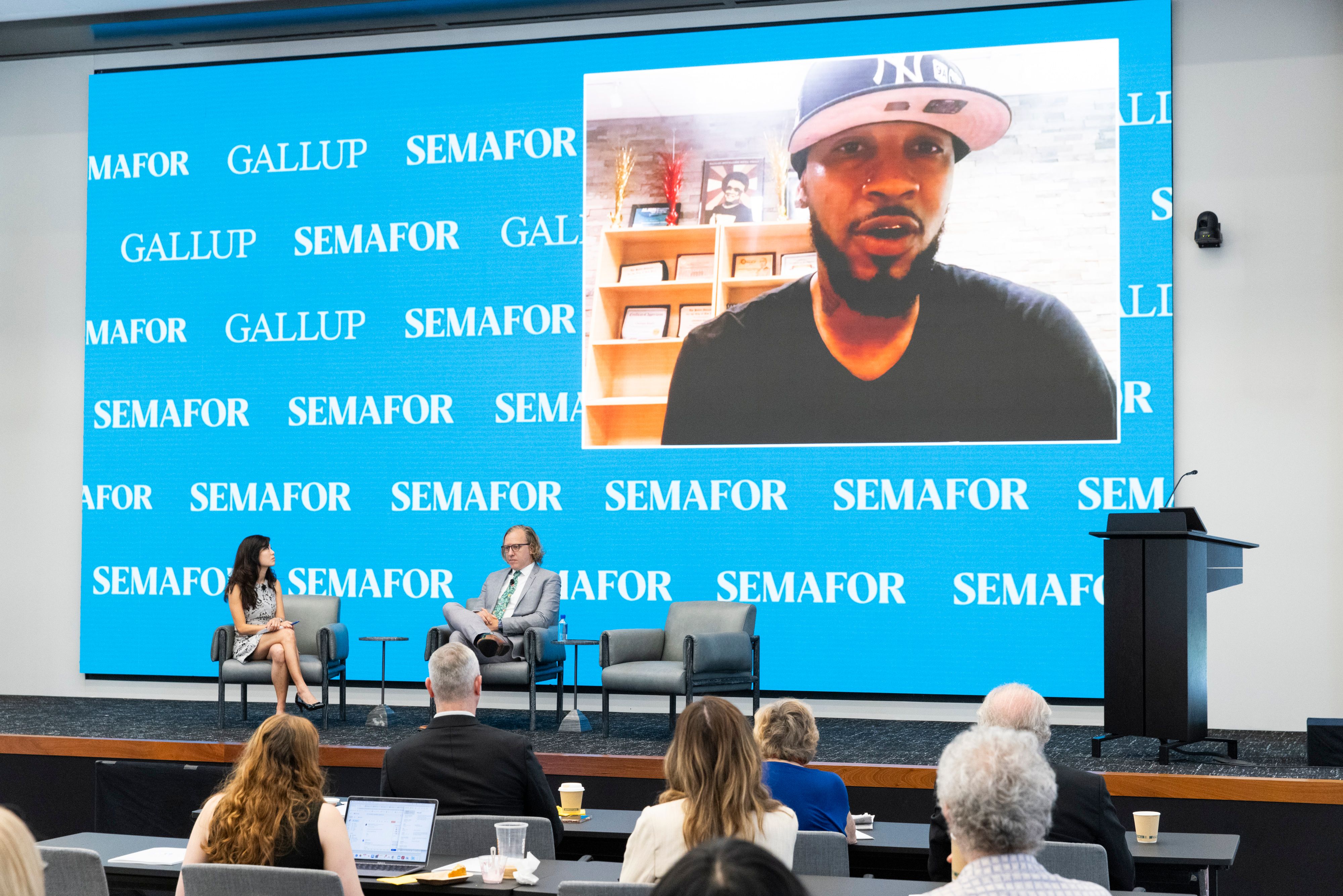 Christian Smalls speaks at the Semafor summit