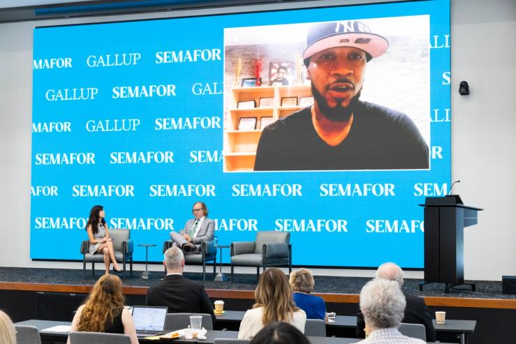 Christian Smalls speaks at the Semafor summit