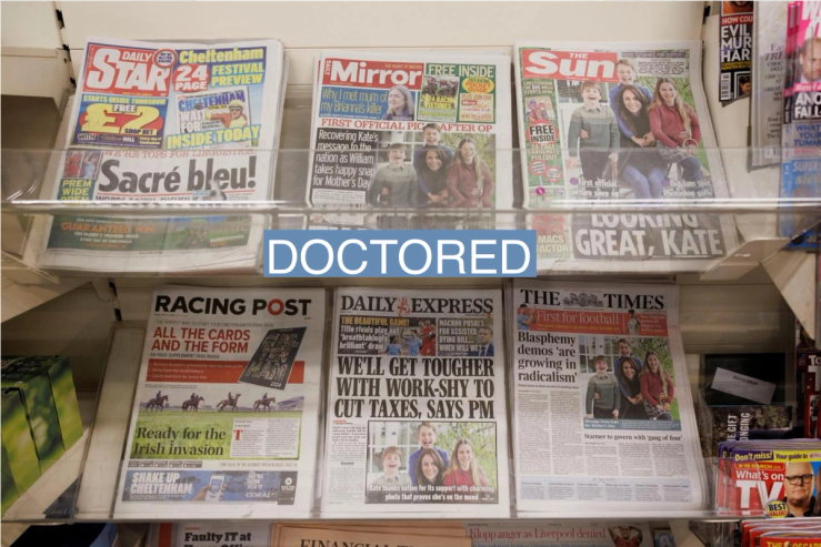 Newspapers sit on a stand in a supermarket in London, Britain, on March 11, 2024.