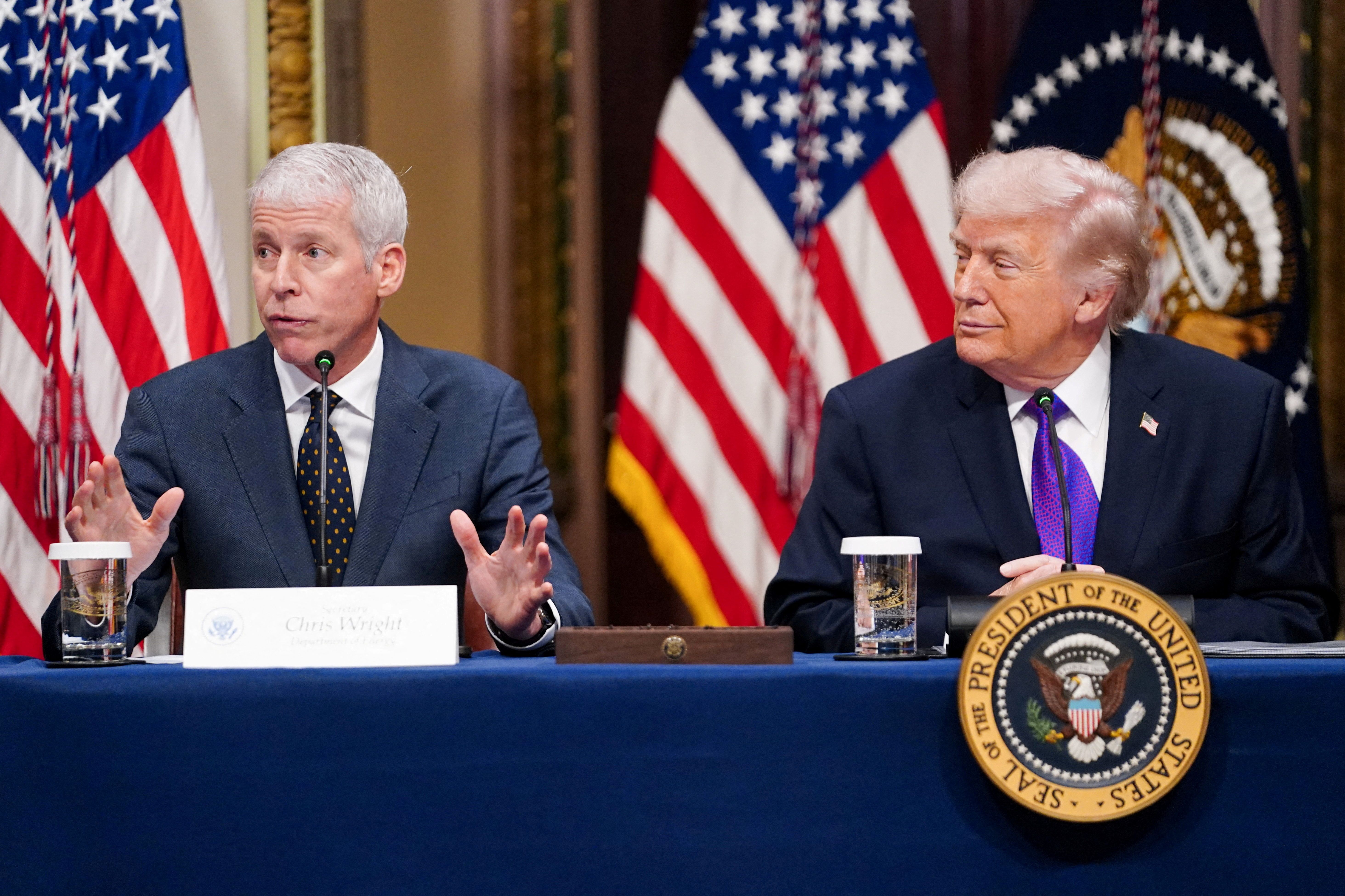 Chris Wright y Donald Trump