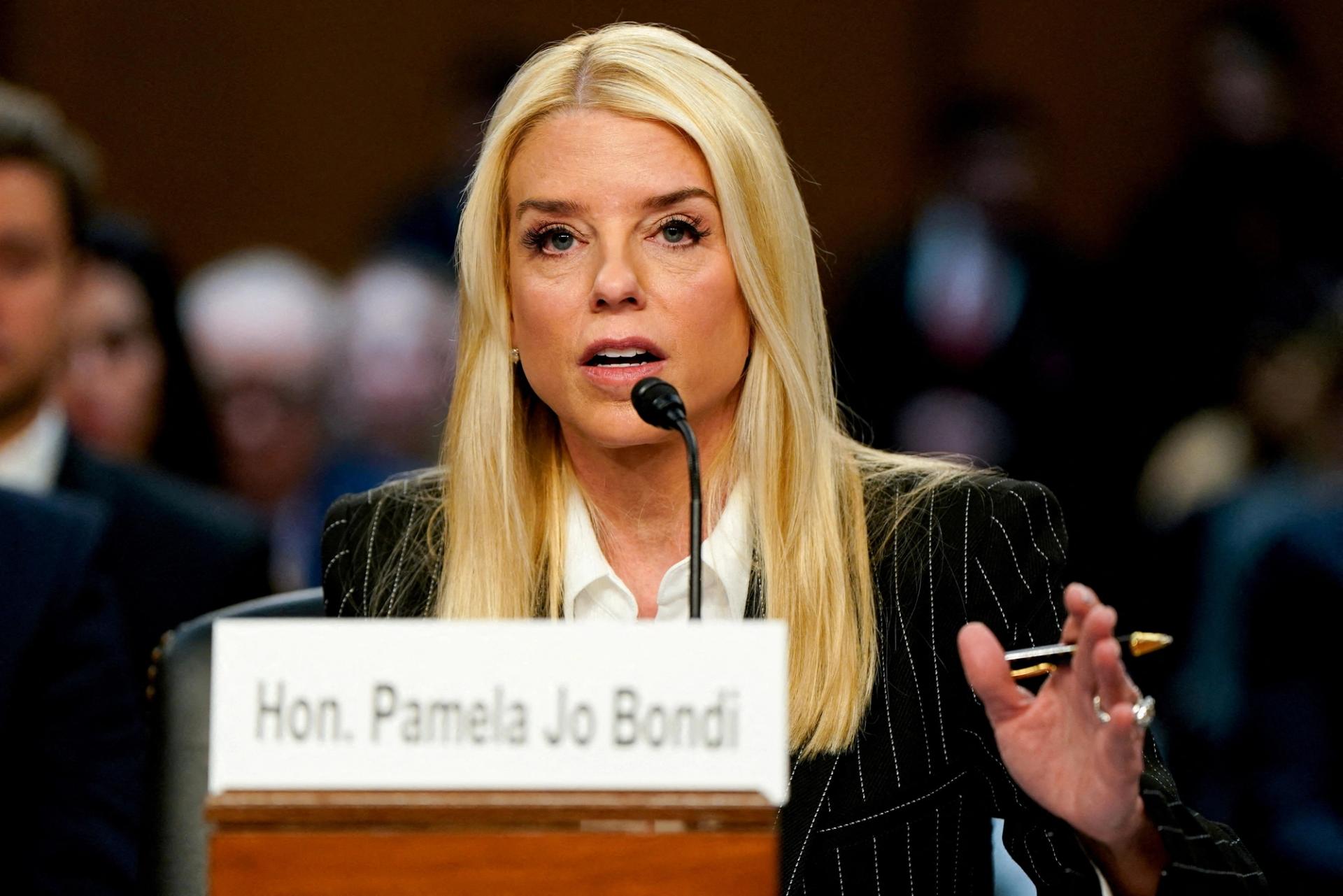 US Attorney General Pam Bondi. 