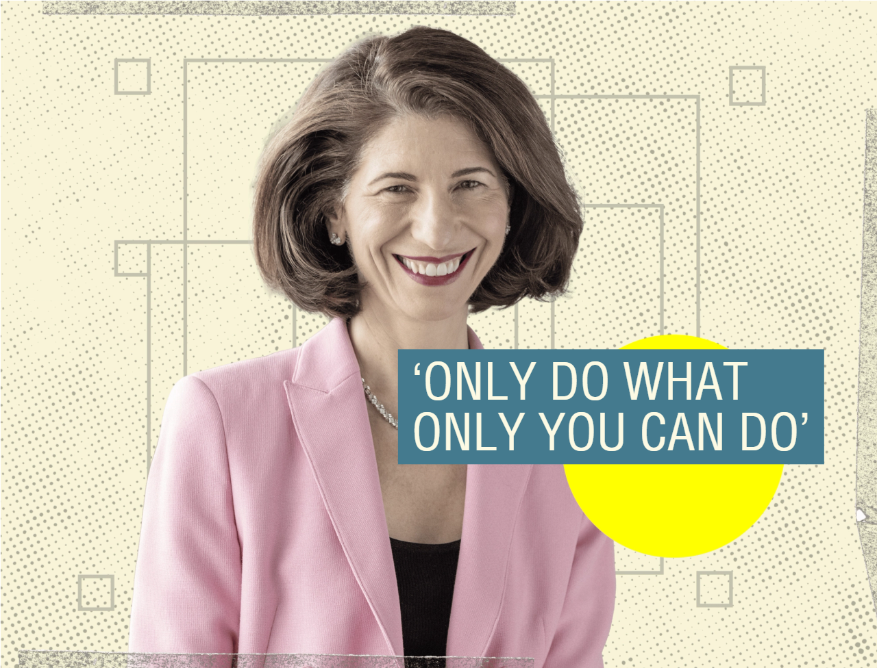 An illustration of Ariane Gorin, captioned: ‘Only do what only you can do’ 