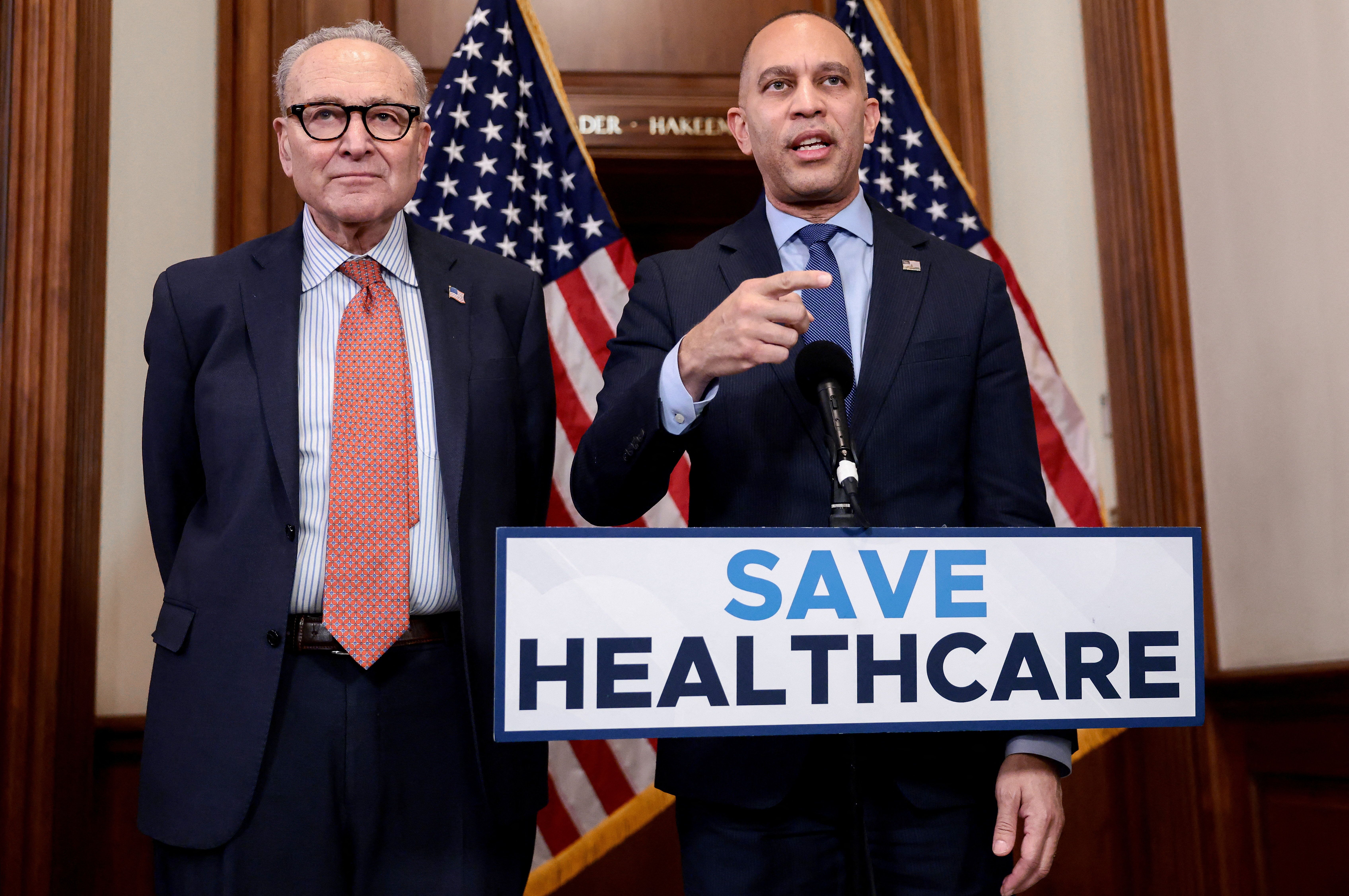 Chuck Schumer and Hakeem Jeffries 
