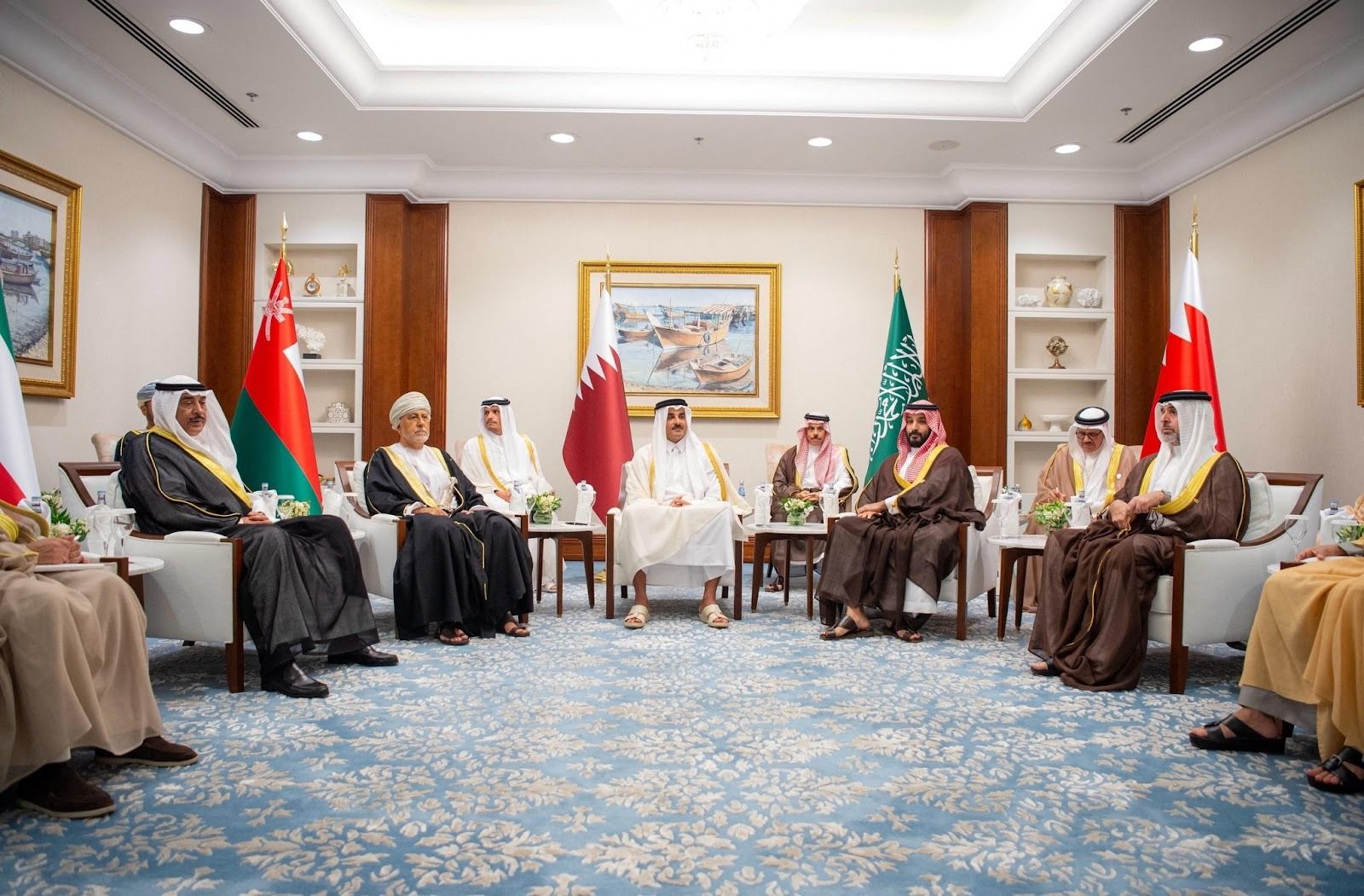GCC heads meet ahead of an emergency Arab-Islamic leaders’ summit in Doha on September 15, 2025.
