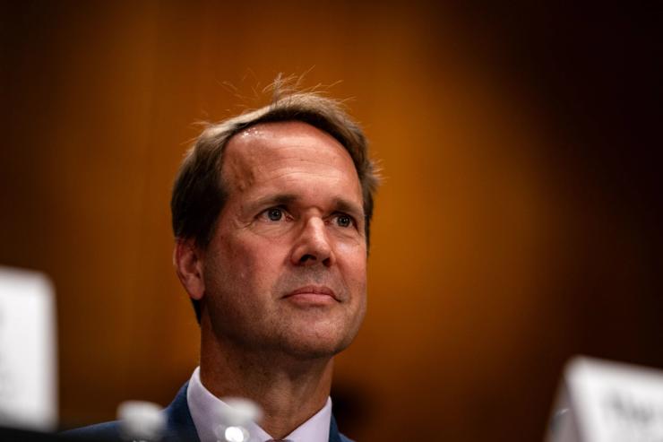 Troy Fitrell, nominee to be U.S. ambassador to Seychelles prepares to testify before the Senate Foreign Relations Committee at the U.S. Capitol on May 9, 2024 in Washington, DC.