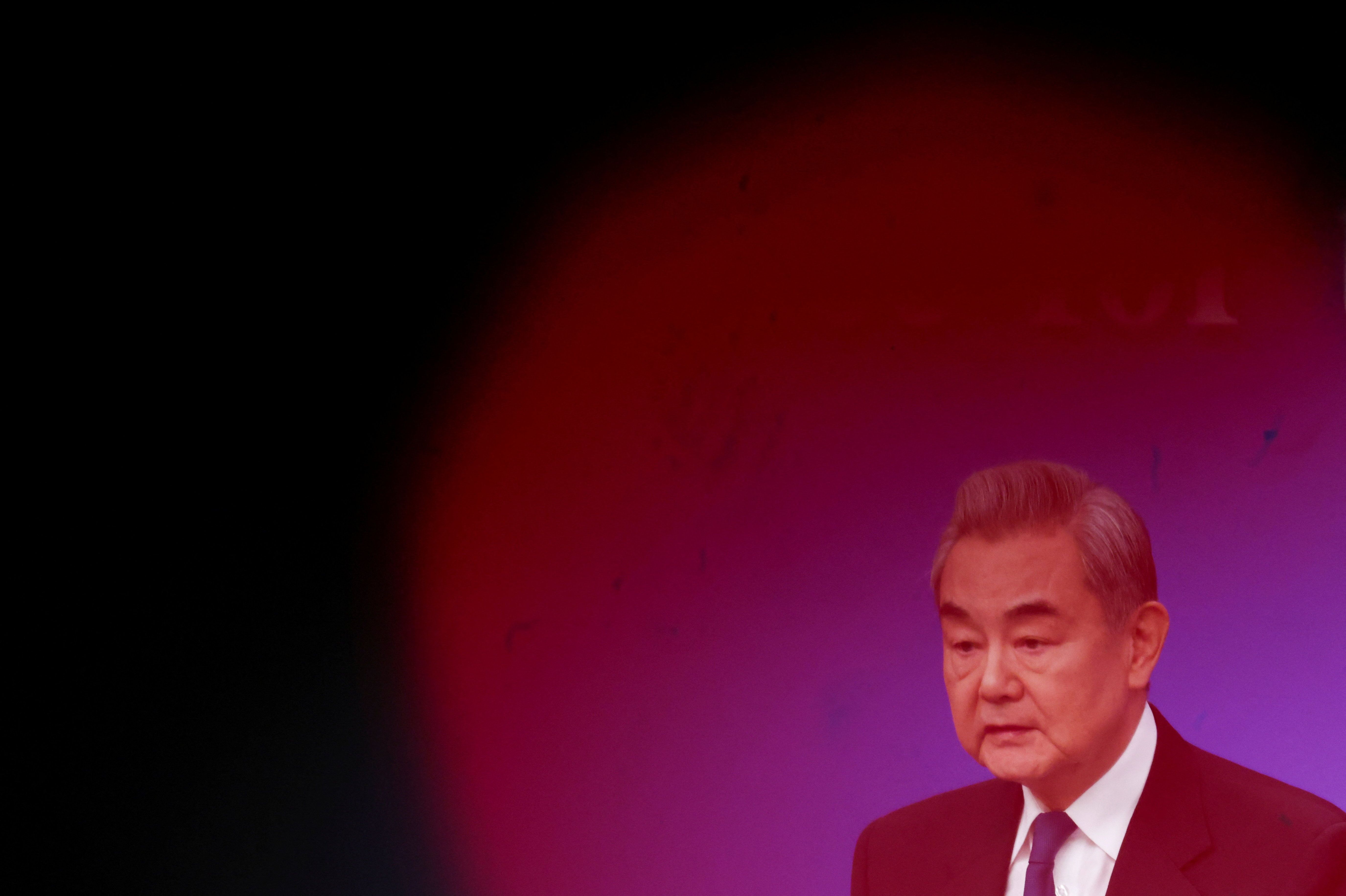 Chinese Foreign Minister Wang Yi attends a press conference on the sidelines of the National People’s Congress (NPC), in Beijing.