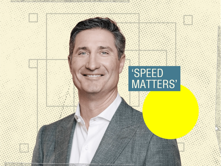 A graphic showing Starbucks CEO Brian Niccol.