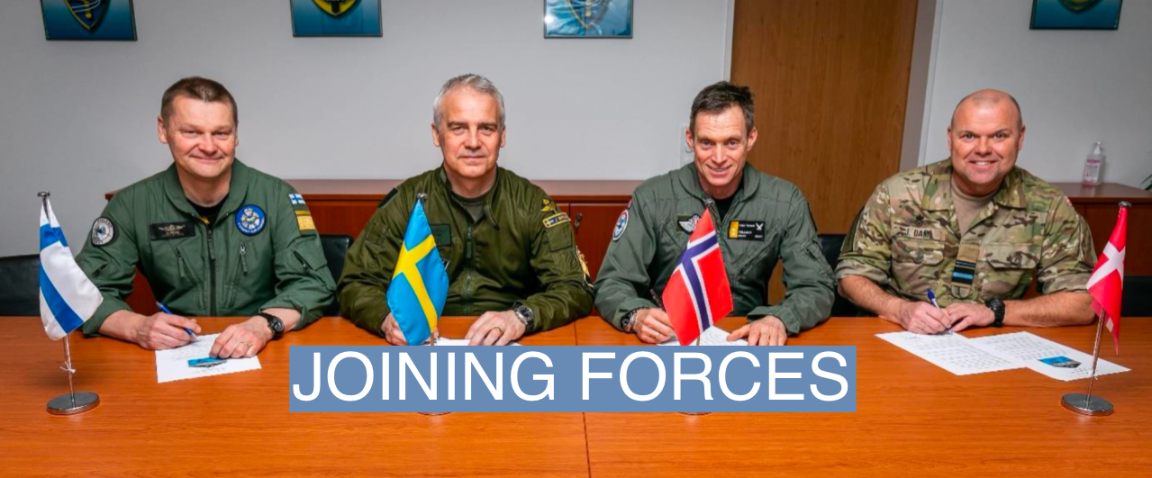 Major Generals Juha-Pekka Keränen, Jonas Wikman, Rolf Folland, and Jan Dam.