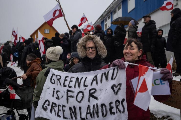 Greenlanders protest
