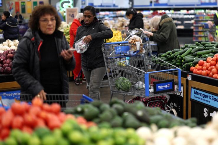 Shoppers at a Walmart in North Bergen, N.J.