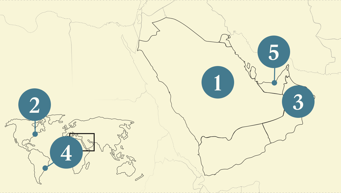 A map of the Gulf.