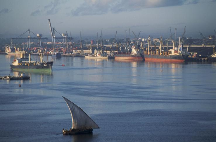 The port at Dar es Salaam.