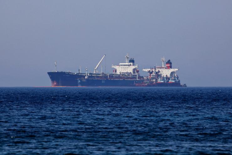 The Liberian-flagged tanker Ice Energy, chartered by the US government, takes Iranian oil from Iranian-flagged Lana (formerly Pegas) as part of a civil forfeiture action off the shore of Karystos, on the Island of Evia, Greece