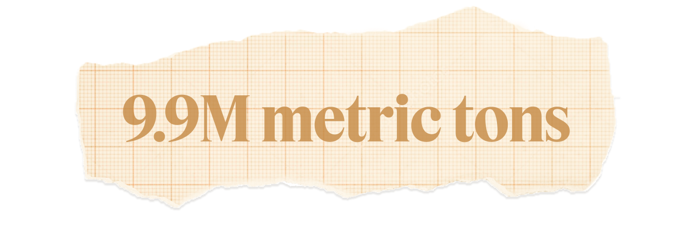9.9 million metric tons.