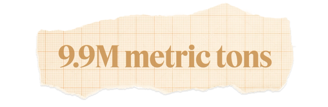 9.9 million metric tons.