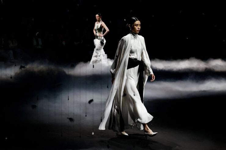 A model at a runway in China.