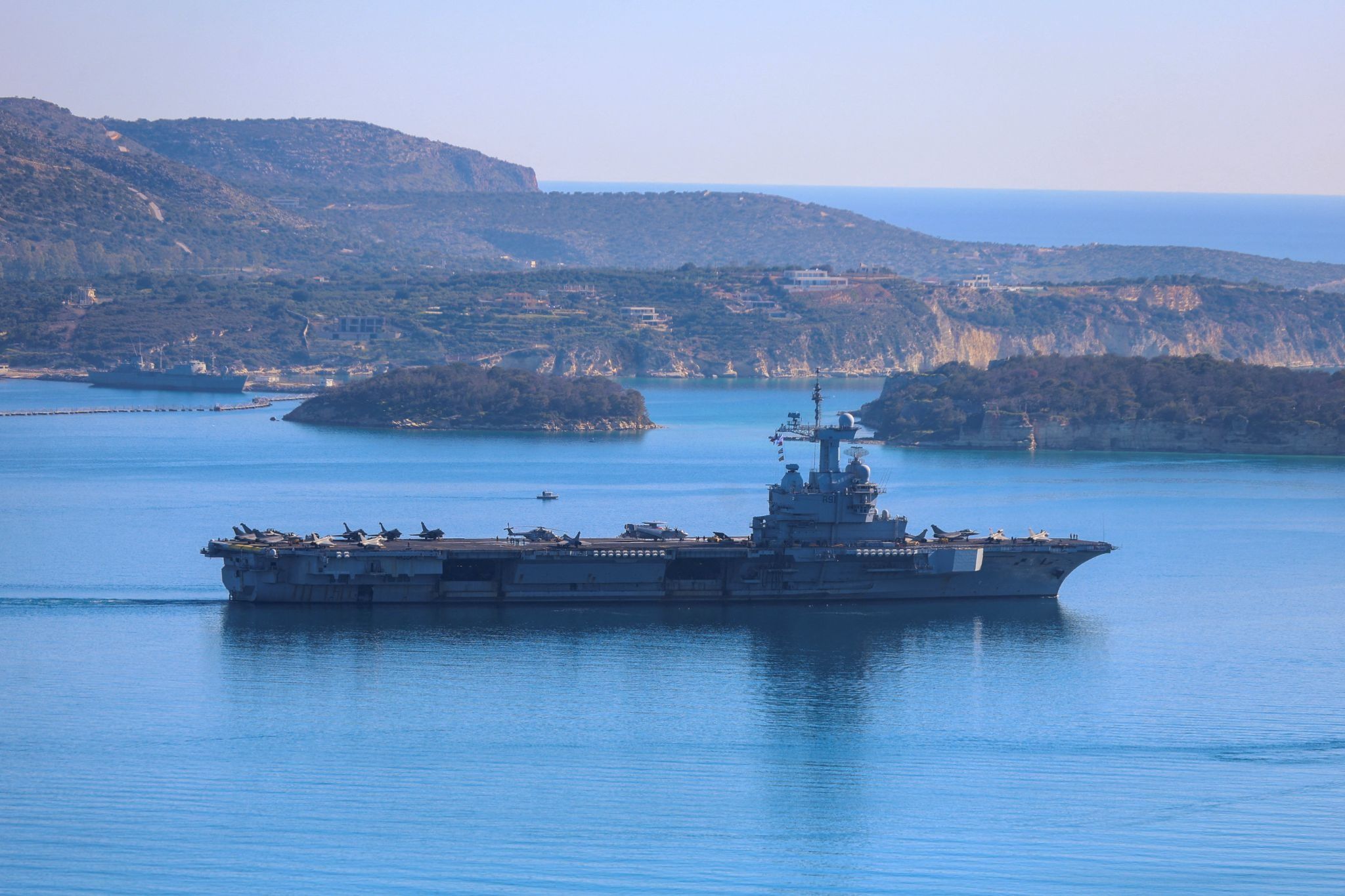 The Charles de Gaulle aircraft carrier. 
