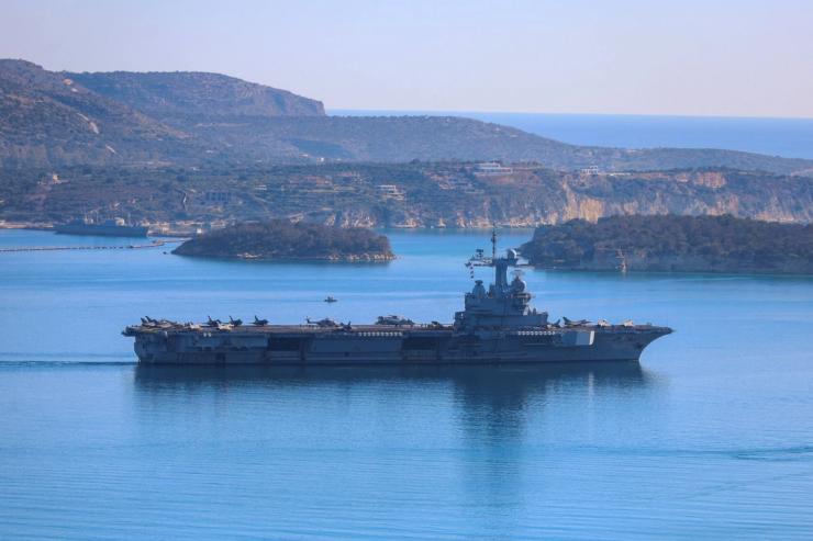 The Charles de Gaulle aircraft carrier.