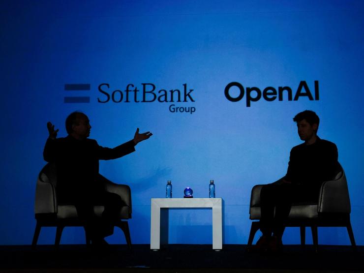 Masayoshi Son and Sam Altman.