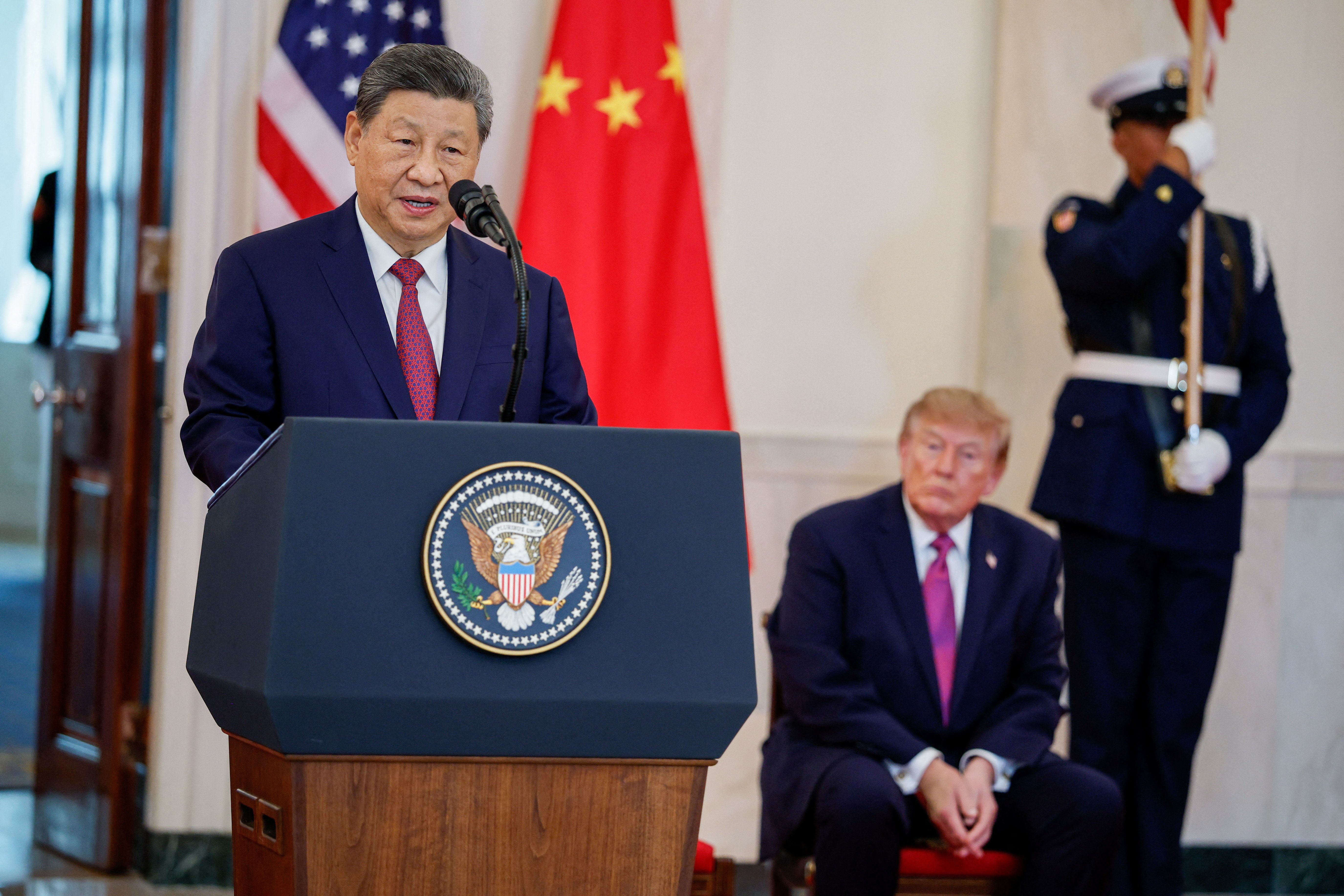 China’s leader Xi Jinping at the White House.