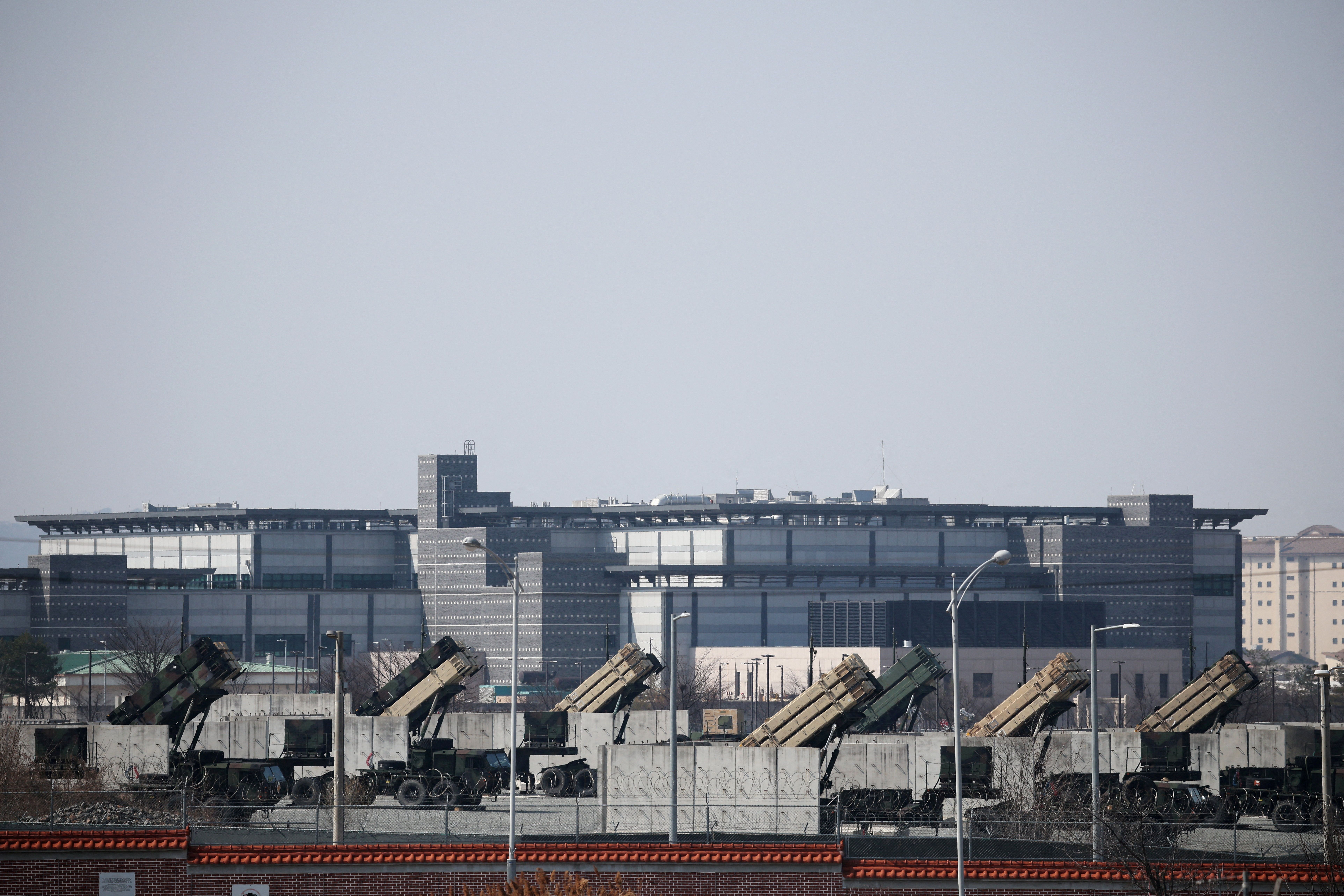 U.S. Patriot missile defense systems at a U.S army base in Pyeongtaek, South Korea