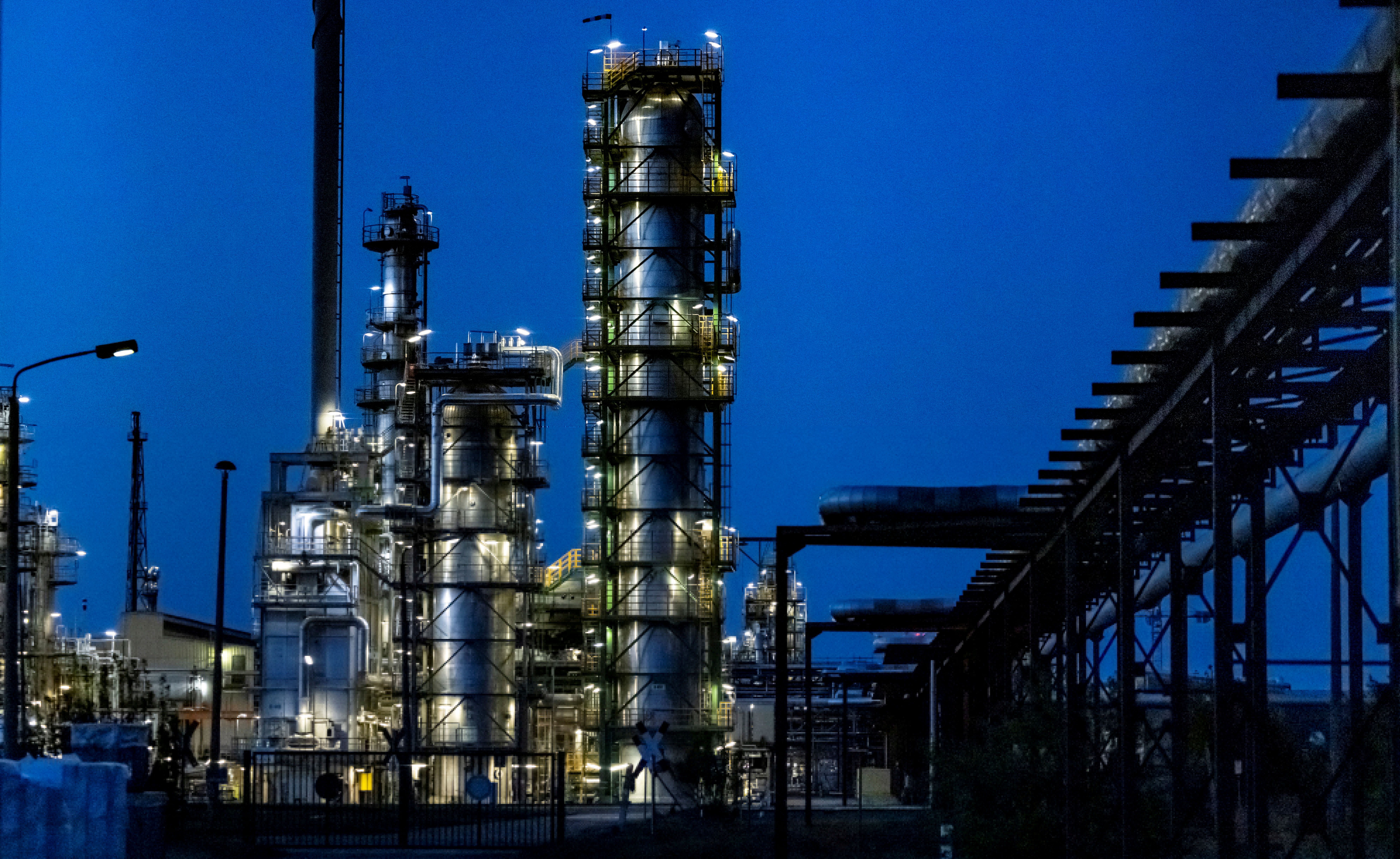 An oil refinery in Germany. 