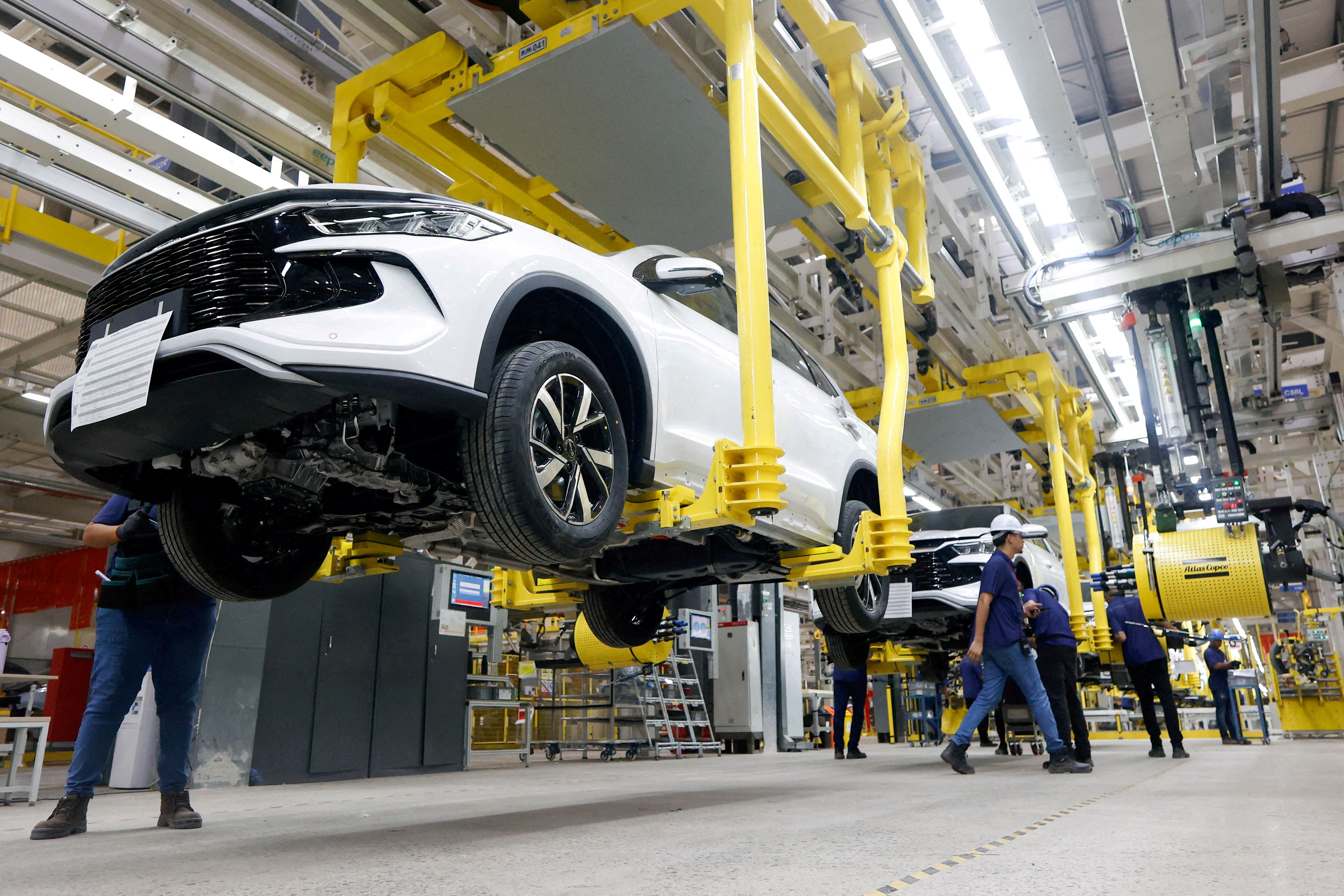 BYD’s electric vehicle factory.