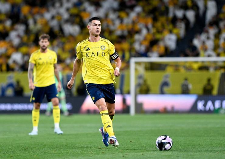 Al Nassr’s Cristiano Ronaldo in action. Riyadh, April 15, 2026