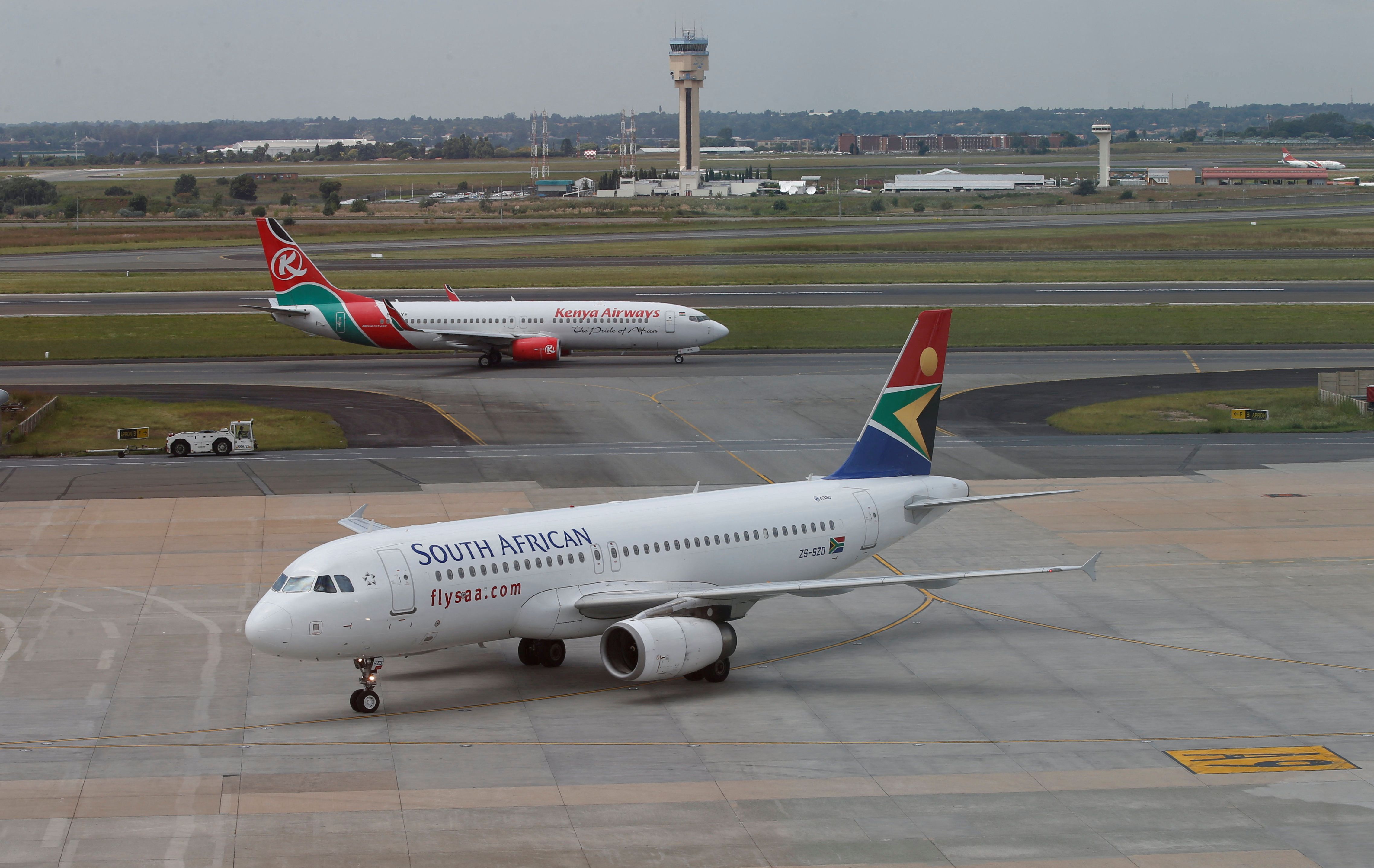 South African airlines plane