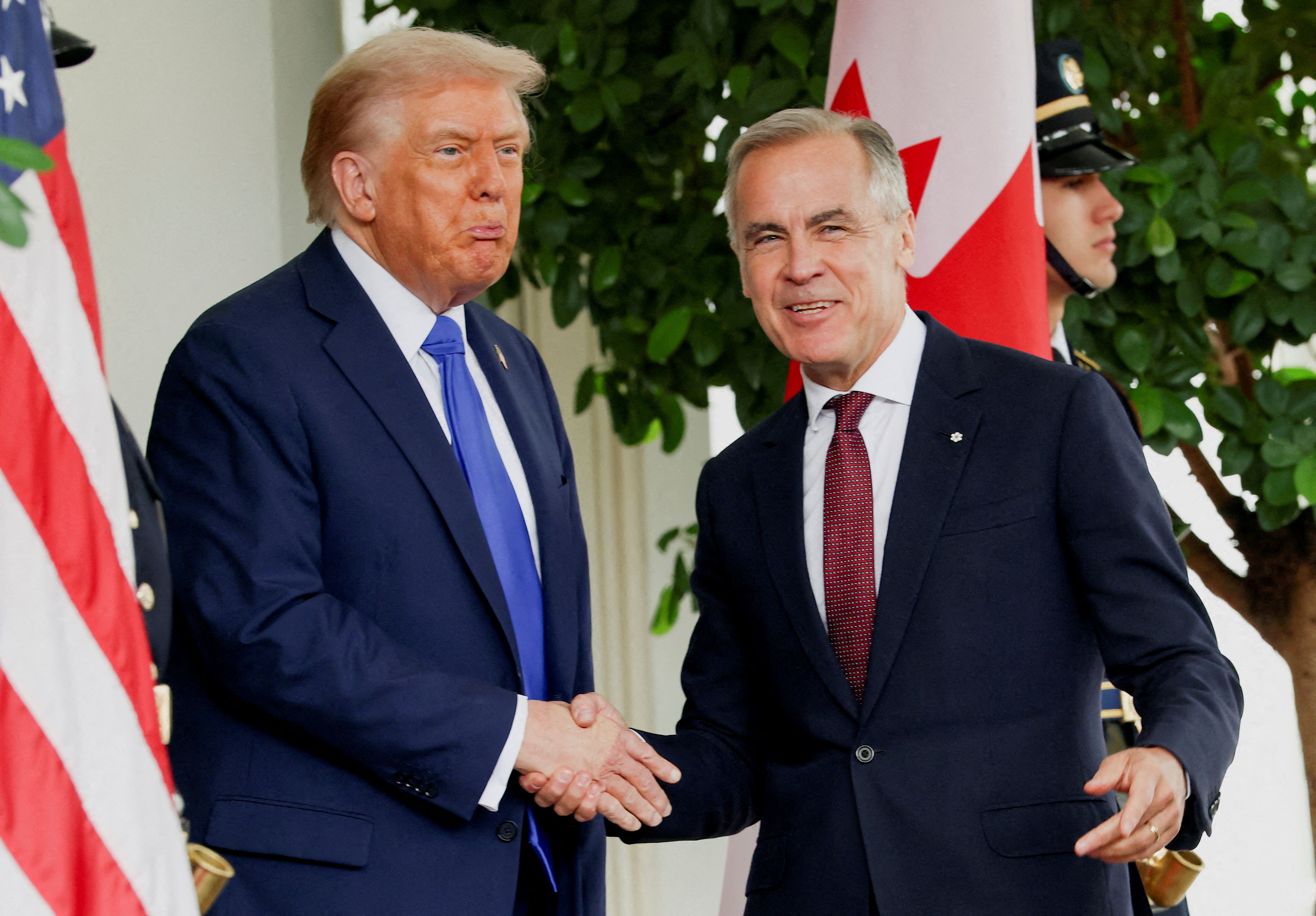 US President Donald Trump and Canadian Prime Minister Mark Carney