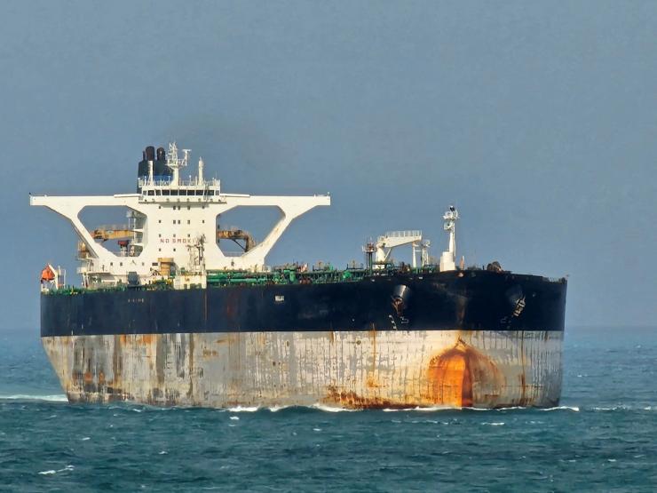 The vessel tanker Bella 1 at Singapore Strait, after U.S. officials say the U.S. Coast Guard pursued an oil tanker in international waters near Venezuela.