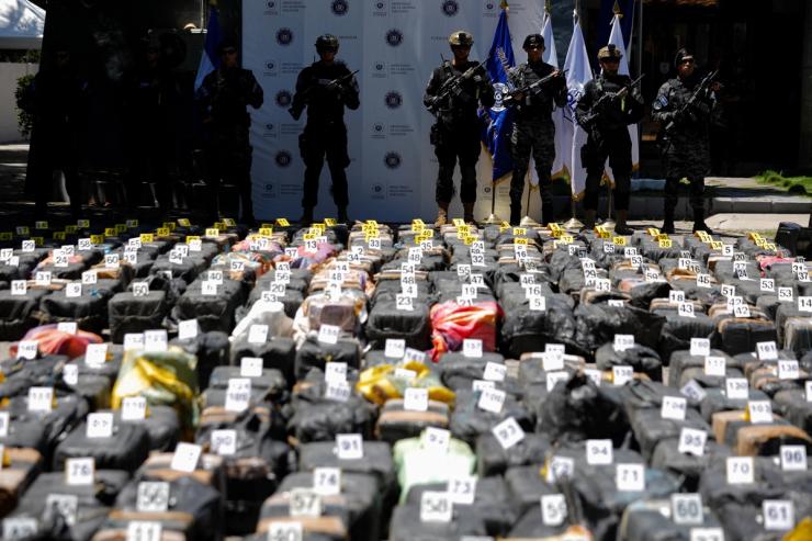 Confiscated cocaine in El Salvador