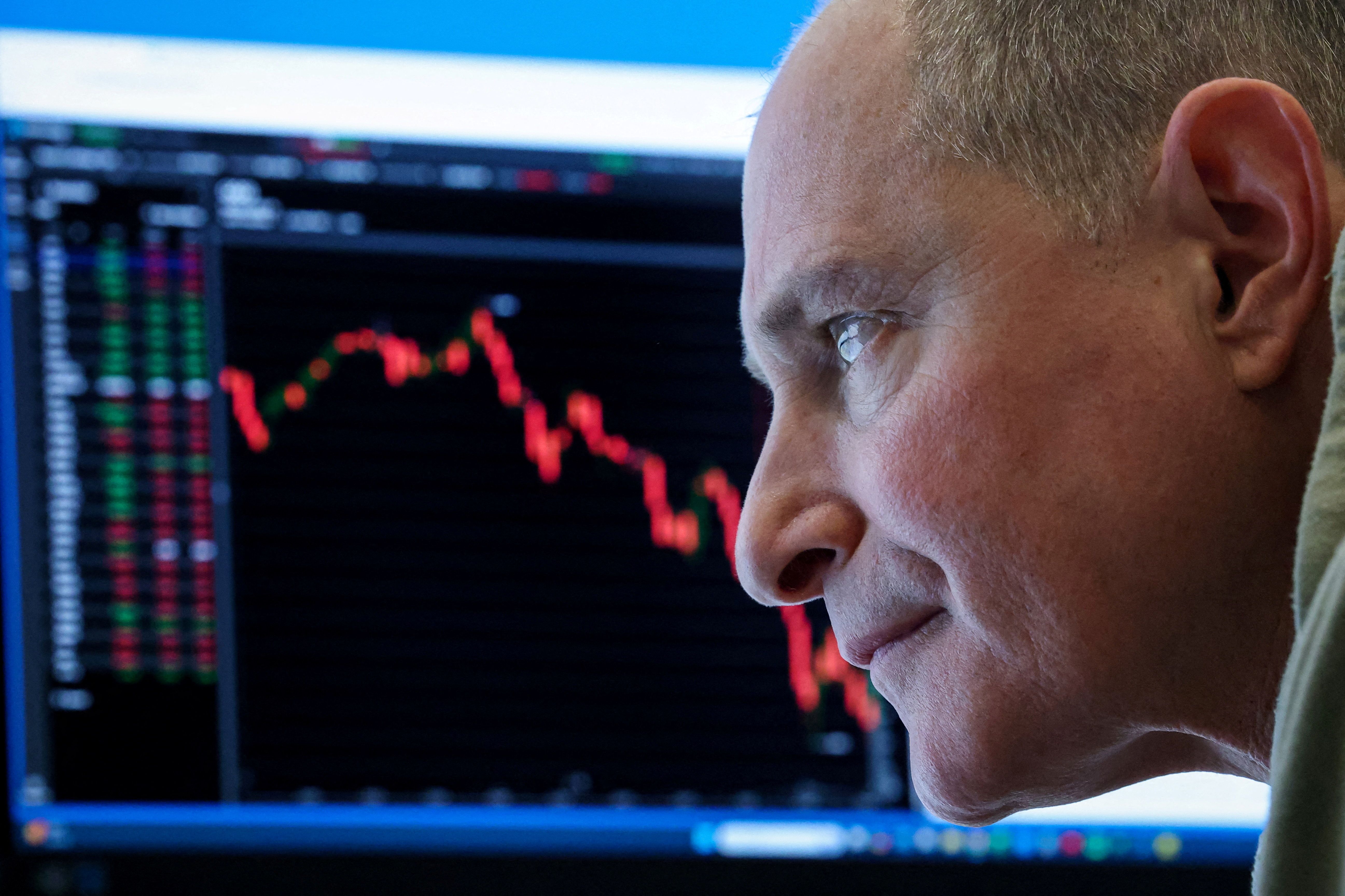 Trader on the floor of the New York Stock Exchange