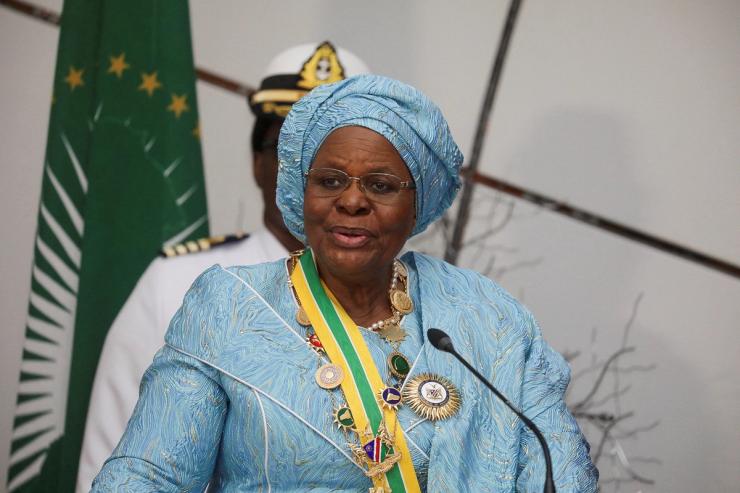 Namibia’s first female President Netumbo Nandi-Ndaitwah during her inauguration at the State House in Windhoek, Namibia.
