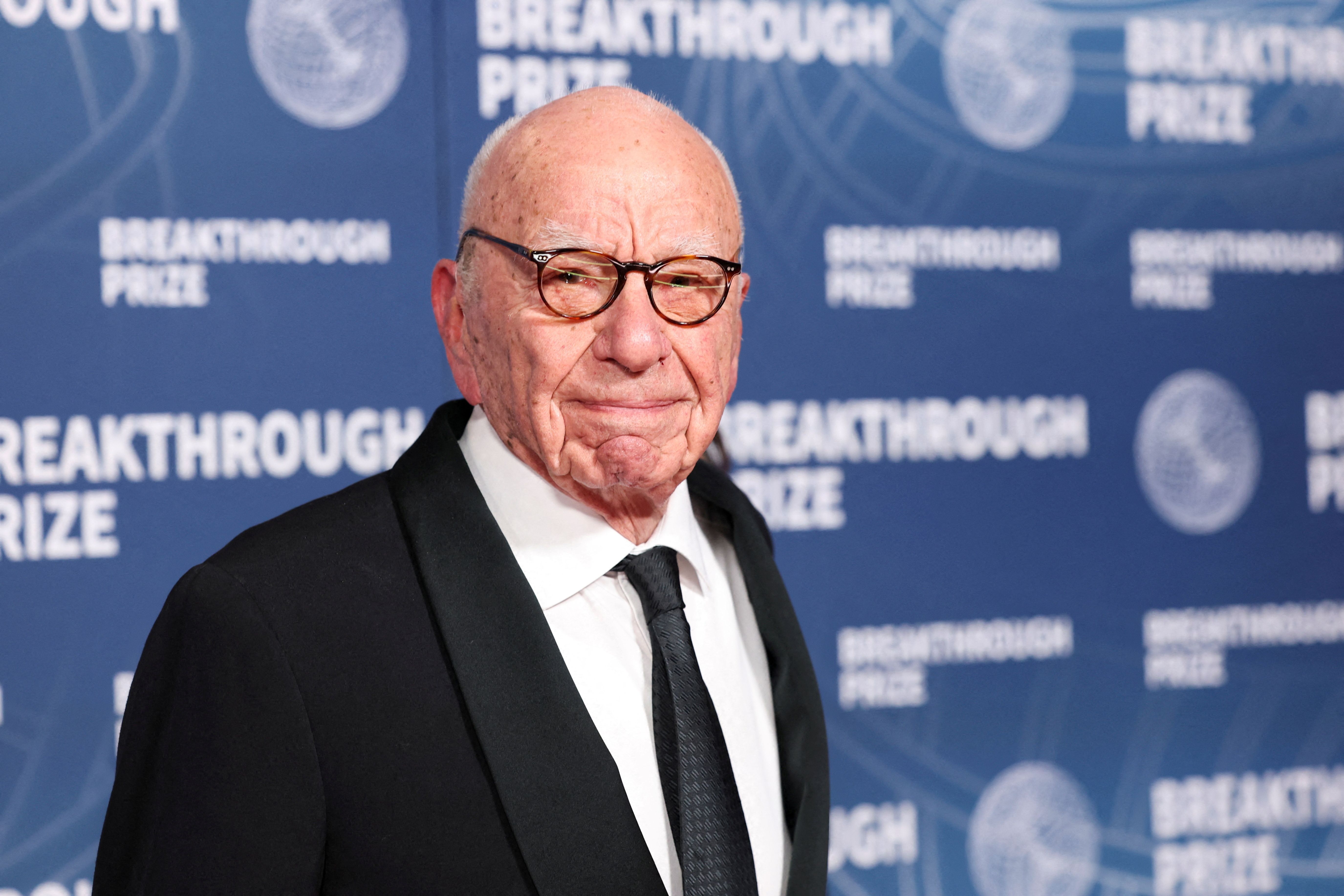 Rupert Murdoch attends the 2025 Breakthrough Prize ceremony in Santa Monica, California.