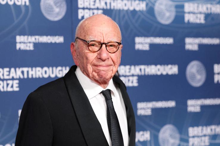 Rupert Murdoch attends the 2025 Breakthrough Prize ceremony in Santa Monica, California.