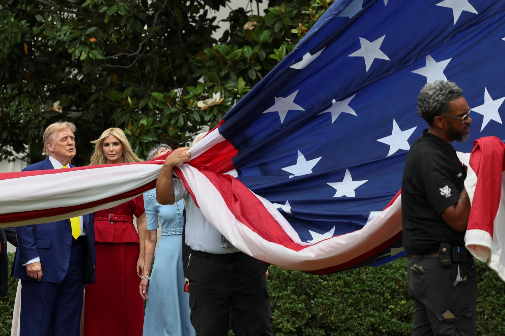 President Donald Trump at the White House on Wednesday