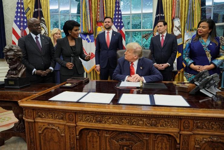 A June meeting between Donald Trump and Rwanda and DR Congo foreign ministers.