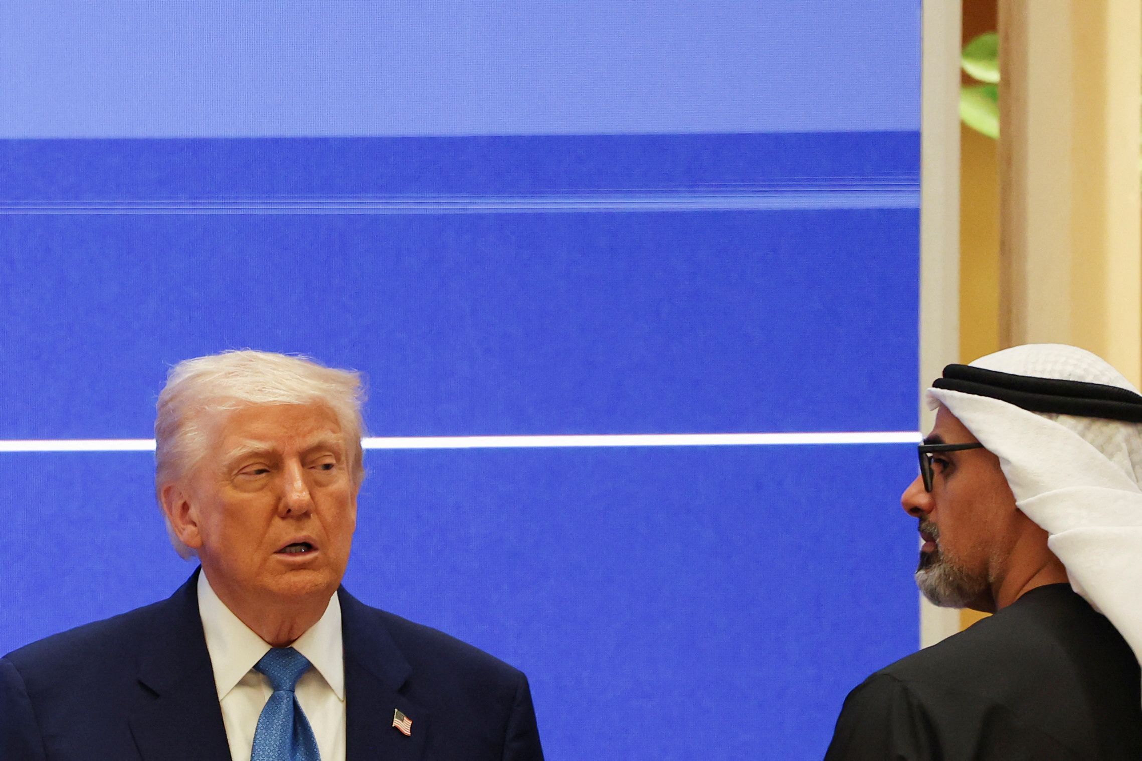 US President Donald Trump and Crown Prince of Abu Dhabi Sheikh Khaled bin Mohamed bin Zayed Al Nahyan 