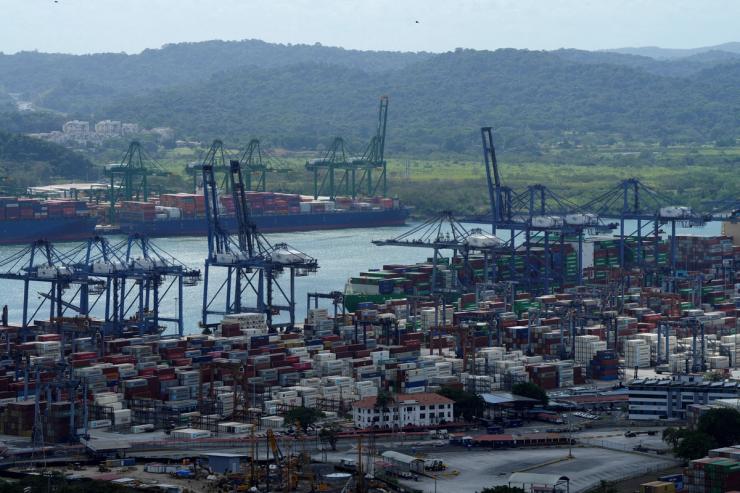The Balboa port on the Panama Canal.