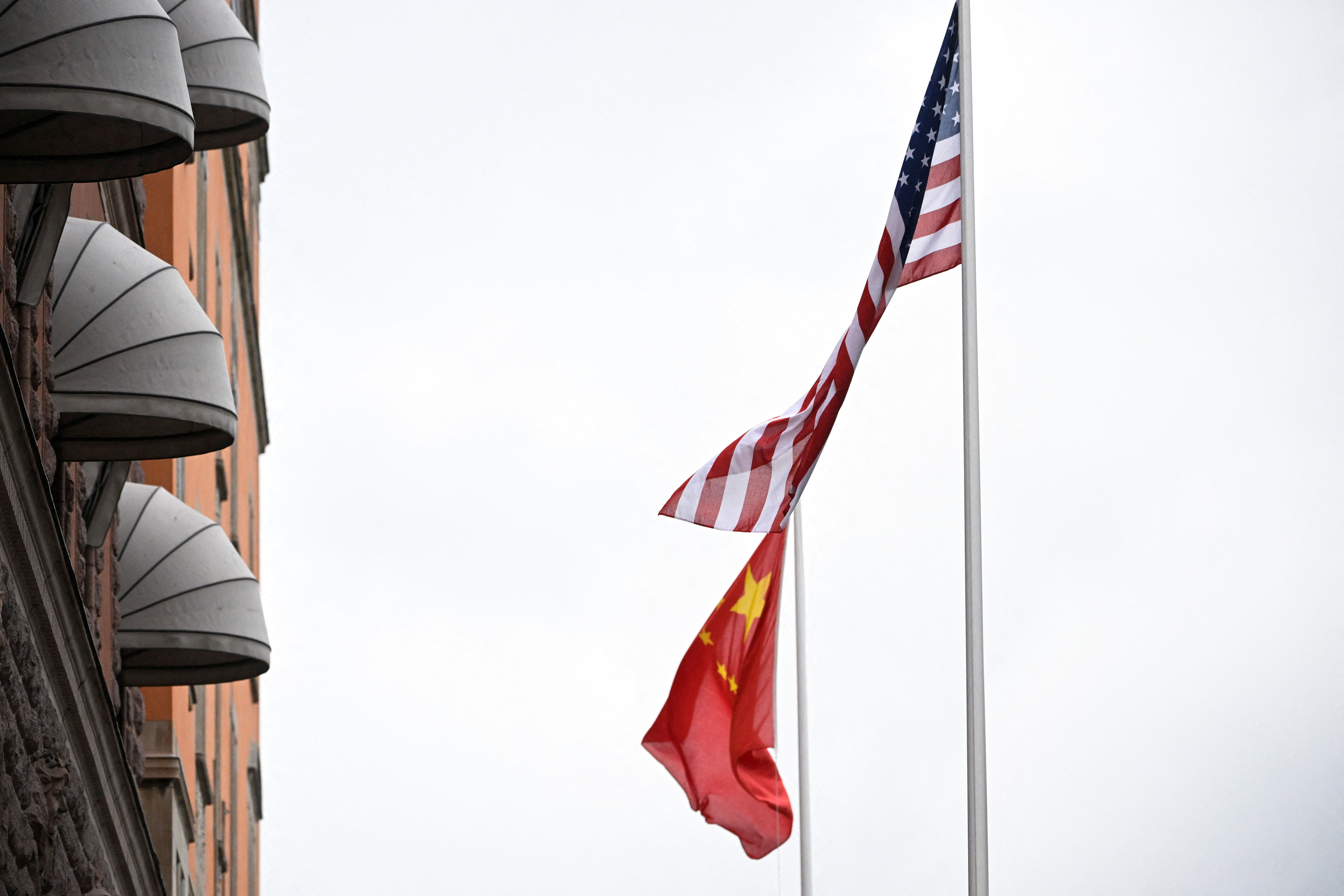 US and Chinese flags