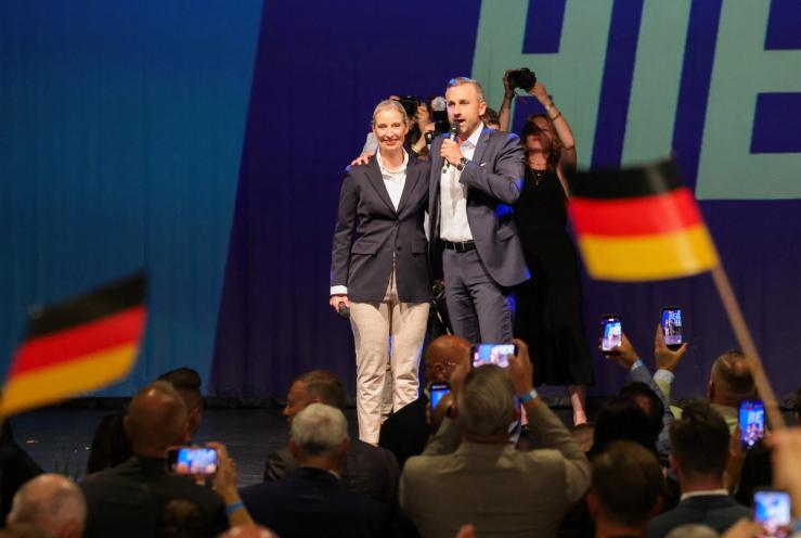 AfD politicians celebrate their election win
