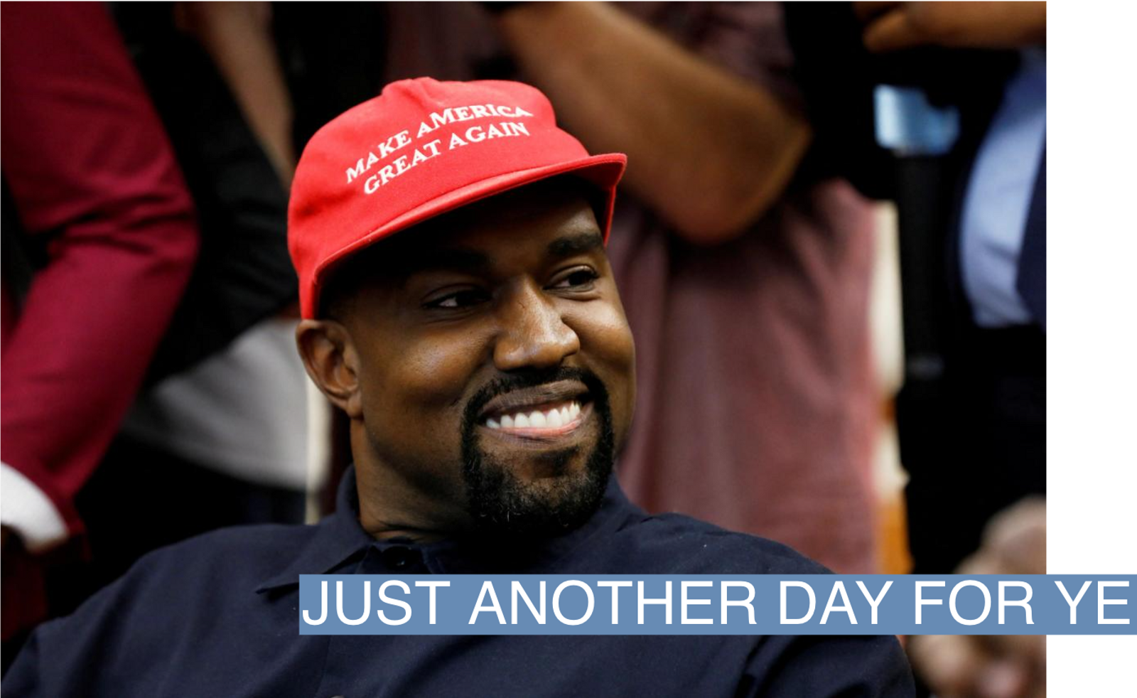 Rapper Kanye West smiles during a meeting with U.S. President Donald Trump to discuss criminal justice reform at the White House in Washington, U.S., October 11, 2018.