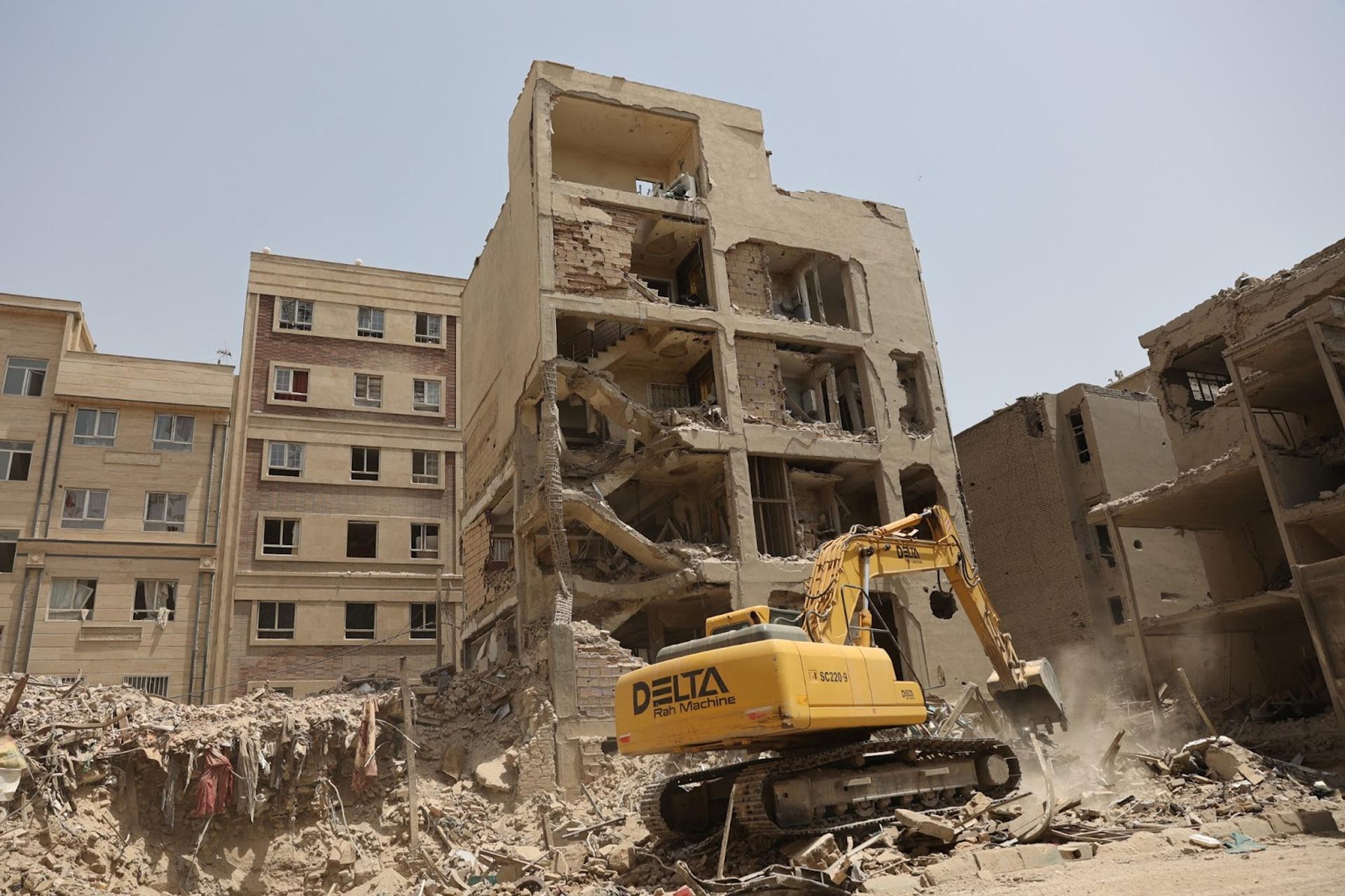 The aftermath of an Israeli strike in Tehran, Iran.