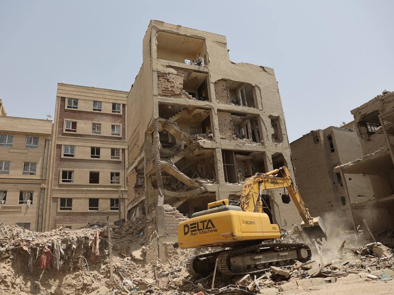 The aftermath of an Israeli strike in Tehran, Iran.