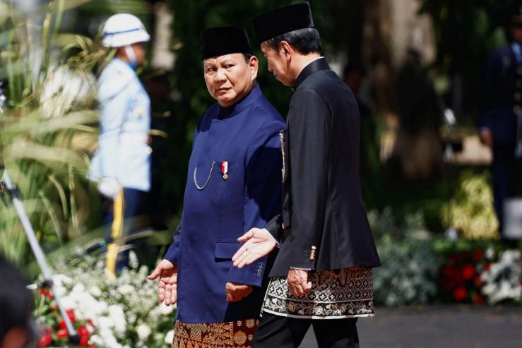 Indonesia’s new President Prabowo Subianto and former President Joko Widodo.