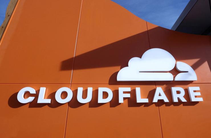 A logo of CLOUDFLARE