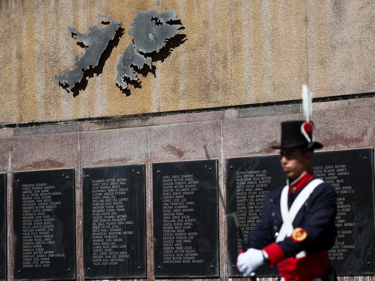 The Falklands war memorial.
