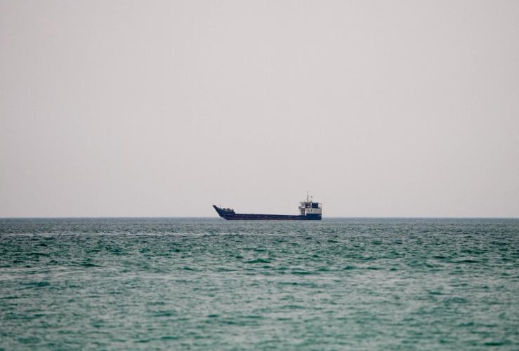 Ship in Strait of Hormuz